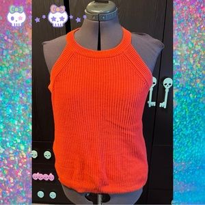💀 Orange knit tank